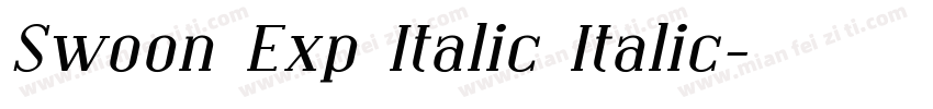 Swoon Exp Italic Italic字体转换